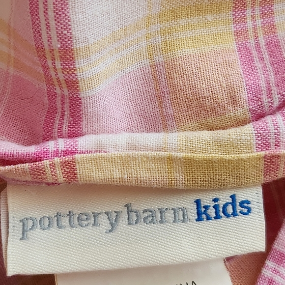 POTTERY BARN Kids Pillow Case Sham Pink Yellow Home Bedding Cotton 26 x 26 - Picture 3 of 7